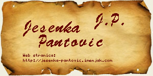 Jesenka Pantović vizit kartica
